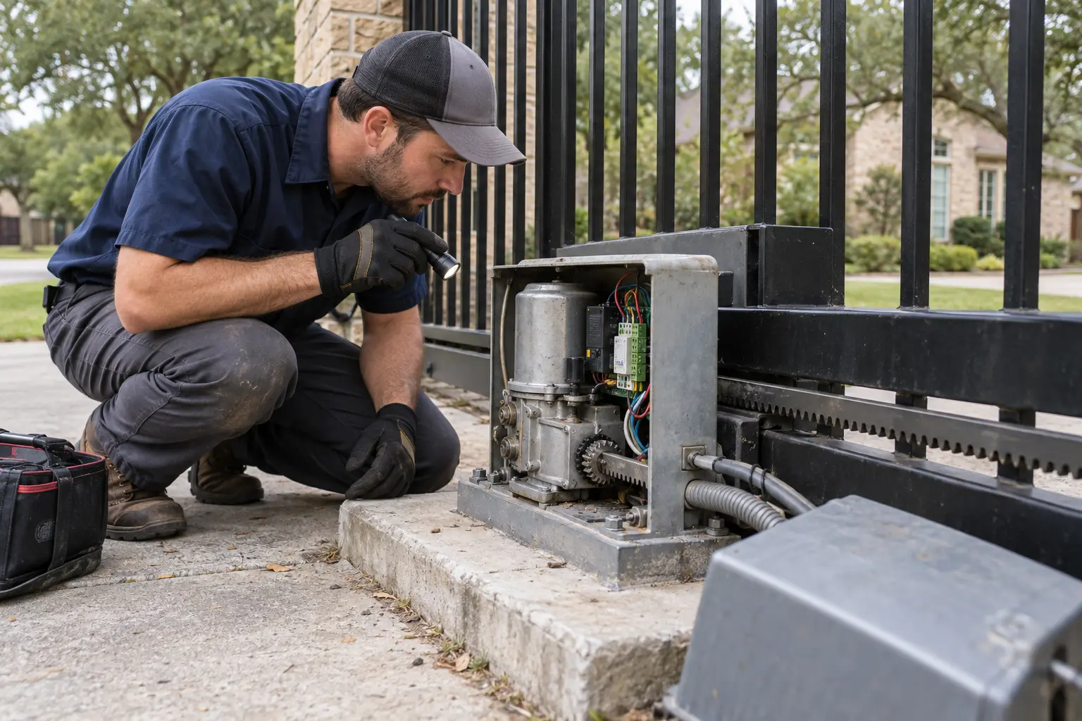 Emergency gate motor and gate repair in Houston Texas
